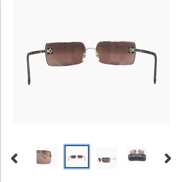 Chanel Crystal Rimless Sunglasses - Picture 3 of 3